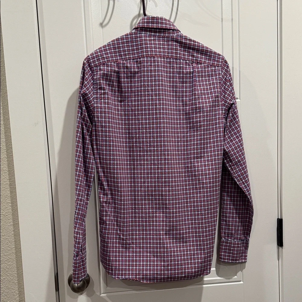 J. Crew Men's Plaid Shirt - Red and Blue